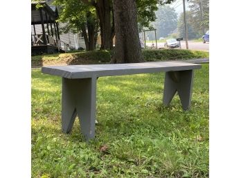 Grey Painted Country Bootjack Bench
