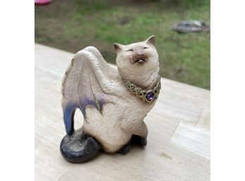 Collectible Winged Cat Figurine Windstone Editions
