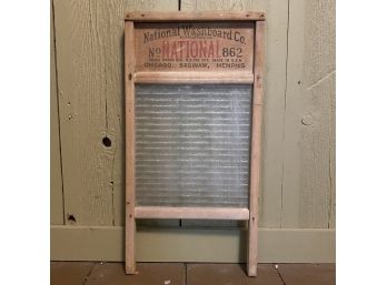 Antique Glass National Washboard