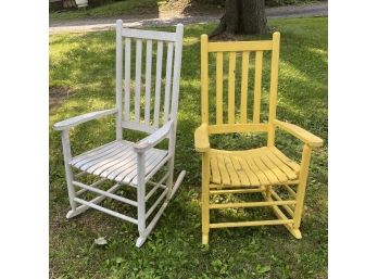 Two Painted Porch Rockers