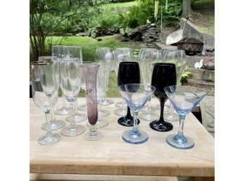 Lot Of Stemware Wine Glasses