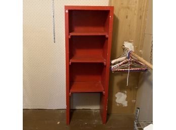Bright Red Painted Shelving Unit