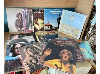 Lot Of Record Albums Mostly Seeger And Folk
