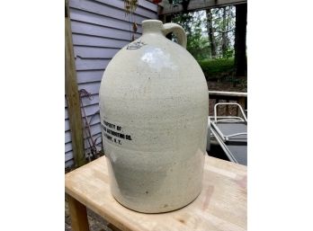 Large Stoneware Jug 5 Gallon Albany NY