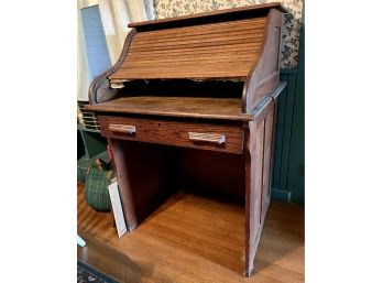 Vintage Oak Roll Top Desk Small Size