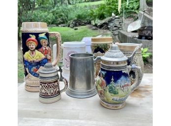 Lot Of Steins Germany, Pewter And More
