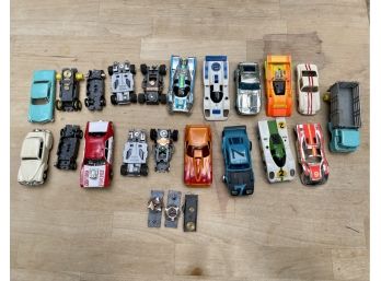 Lot Of Vintage Slot Cars And Parts