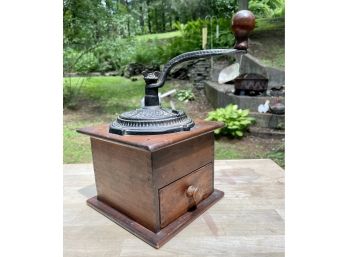 Vintage Tabletop Wooden Coffee Grinder