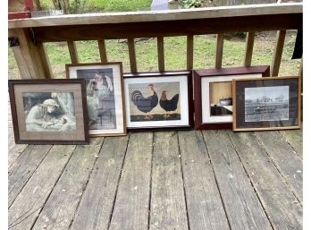 Lot Of Frames And Prints Country Decor