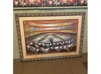 Beautiful Painting Of Orchestra With Old Frame