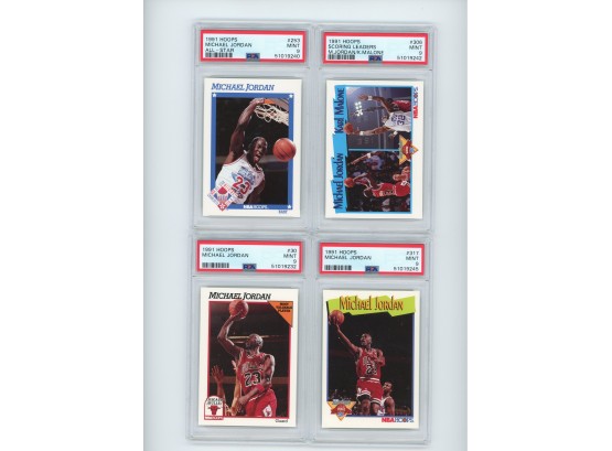 1991 Hoops Michael Jordan PSA 9 Lot (Lot Of 4)