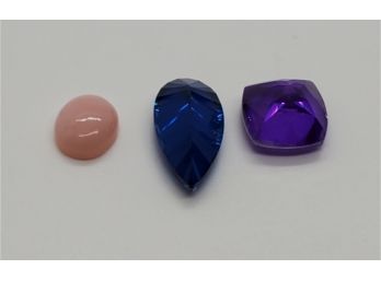 Loose Gems - Pink Opal, Ceylon Color Quartz & Lavender Alexite Triplet Quartz