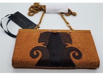 Sharif Leather & Haircalf RFID Blocking Wallet With Chain Strap