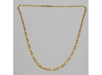 18k Yellow Gold Over Sterling Figaro Chain Necklace