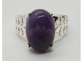 Beautiful Amethyst Ring In Sterling Silver