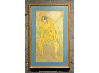 Vintage Edgar Degas Lithograph Titled Larlequin Jaune