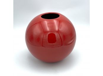 Large 1980s Ceramic Orb Vase