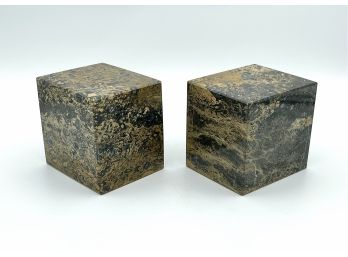 Pair Of Stone Block Bookends