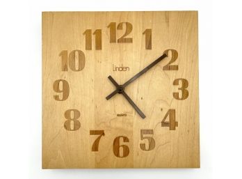 Vintage Linden Wooden Clock