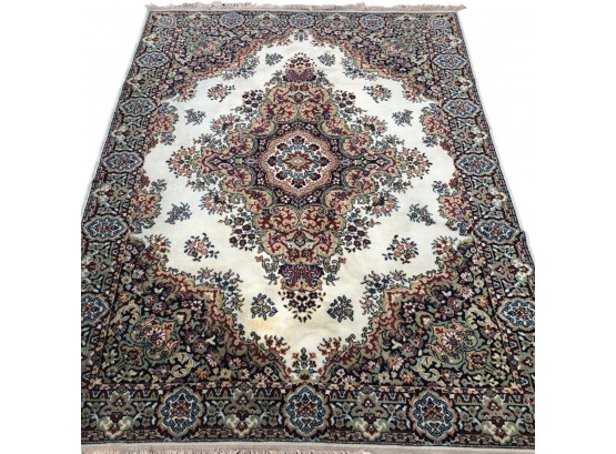 Lovely Wool Rug Beautiful Colors - 67 Inches Wide By 98 Inches Long