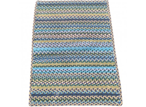 Small Vintage Braided Throw Rug - Good Condition