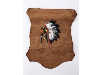 Leather Native American Art Work -