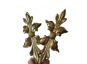 Two Vintage Brass Pineapple Made In India Curtain Ties