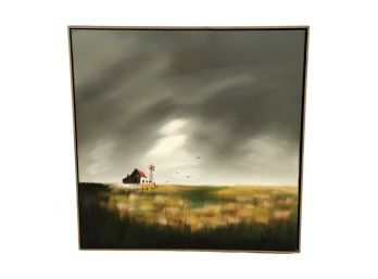 Large Farmhouse Painting - Simple And Beautiful