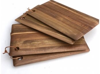 Lot Of Four Bamboo Lipper Cutting Boards - Never Used