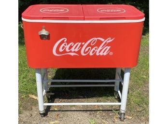 Contemporary Coca-cola Cooler On Stand