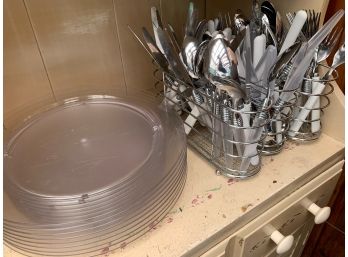 Silverware And Plastic Plates