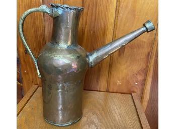 Heavy Copper And Brass Pitcher
