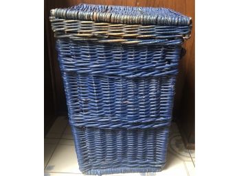 Blue Wicker Basket