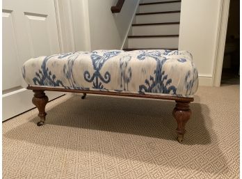 Tufted Upholstered Ottoman On Casters