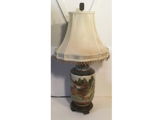 Antique Oriental Porcelain Lamp