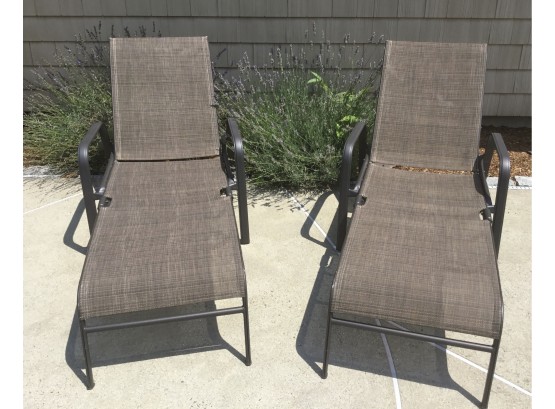 PR. Sling Back Chaise Lounge Chairs