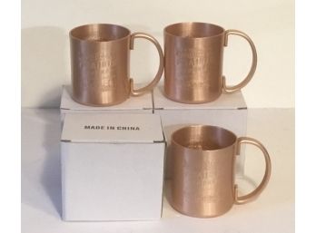Trio Copper Prairie Vodka Mugs