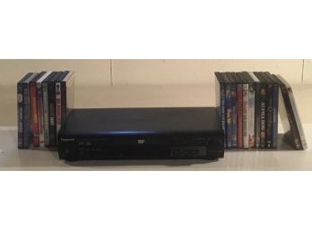 Panasonic DVD Player & 20 DVDS