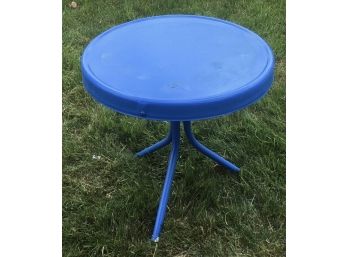 Vintage Metal Vibrant Blue Table
