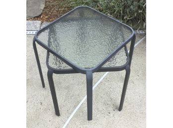 PR. Black Outdoor Tempered Glass Stack Tables