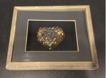 Wooden Bejeweled Heart Shadowbox By Lisa Caruso