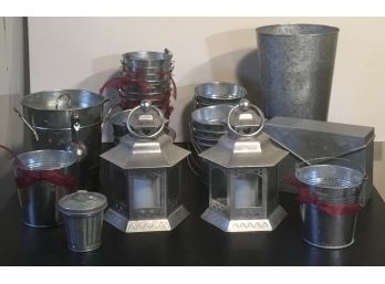 Tins, Lanterns, Buckets, Ice Bucket, & More