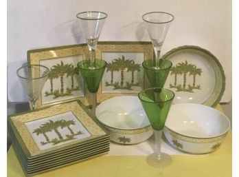 Palm Tree Outdoor Festival By Melamine Ware