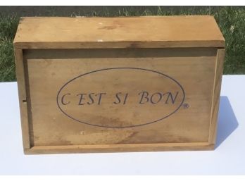 Vintage Wooden Cest Si Bon Box