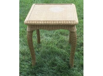 Vintage Wicker End Table