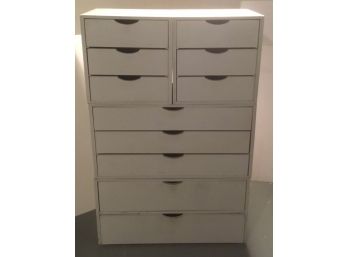 4 Cube Style Pressboard Grey Storage, Dresser