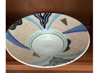 Large Abstract  Handmade  Bowl