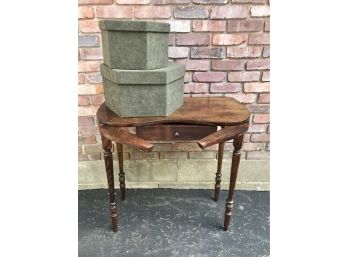 Vintage Wooden FRANKSON Vanity Table With Pair Of Hat Boxes