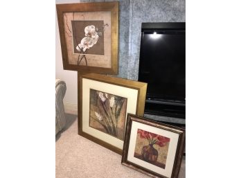 Trio Of Wall Art For The Flower Lover