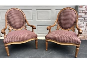 Pair Of Roomy FLEXSTEEL Accent Chairs